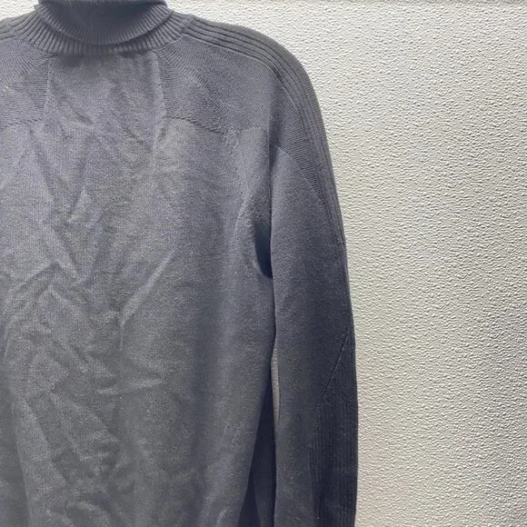 SEASE Men’s Whole Lightweight 100% Wool Turtleneck Sweater